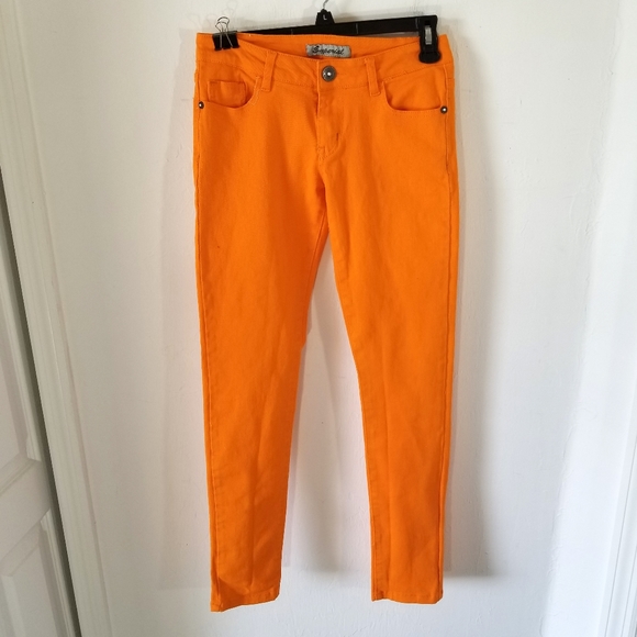 bright orange jeans